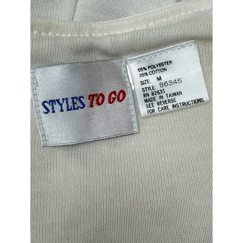 ❌Sold❌Vintage 90's cotton gold studded white batwing romper - Picture 3 of 6